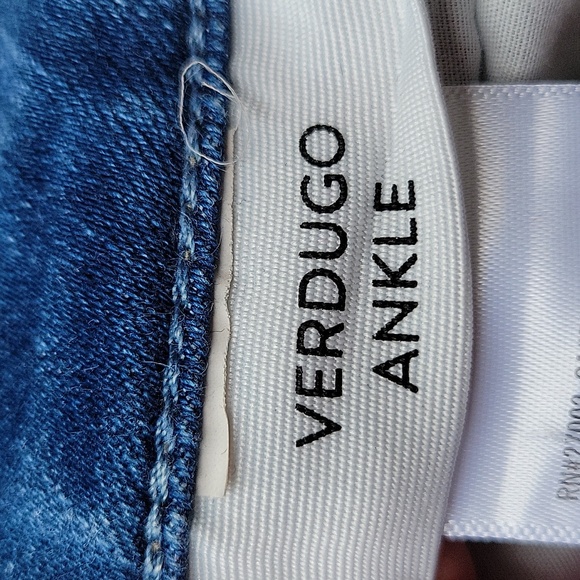 Paige Verdugo Ankle Jeans Wash Rugged Fray Hem Med. Wash Size 28 - Picture 13 of 16